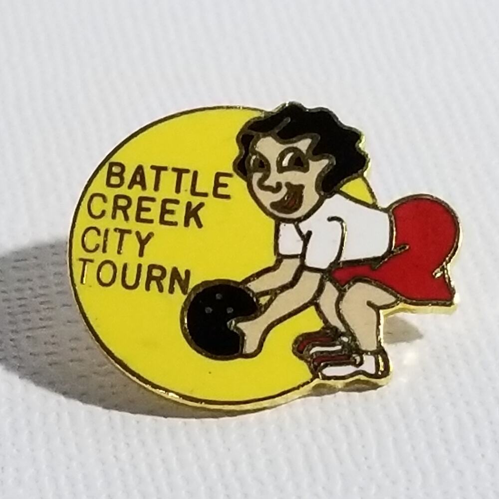 Battle Creek City Tournament Pin One Inch